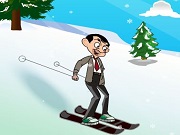Mr.Bean Skiing Fun